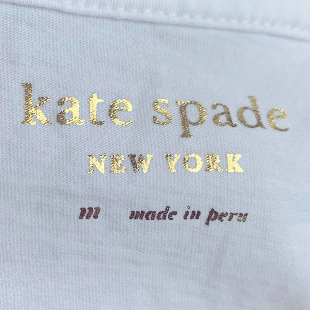 NWT Kate Spade BRRR Penguin Short Sleeved Tee Shirt Size Medium
